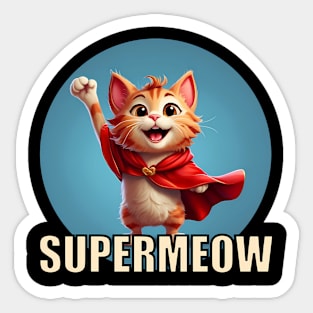 Supermeow - Superhero Kitty Sticker